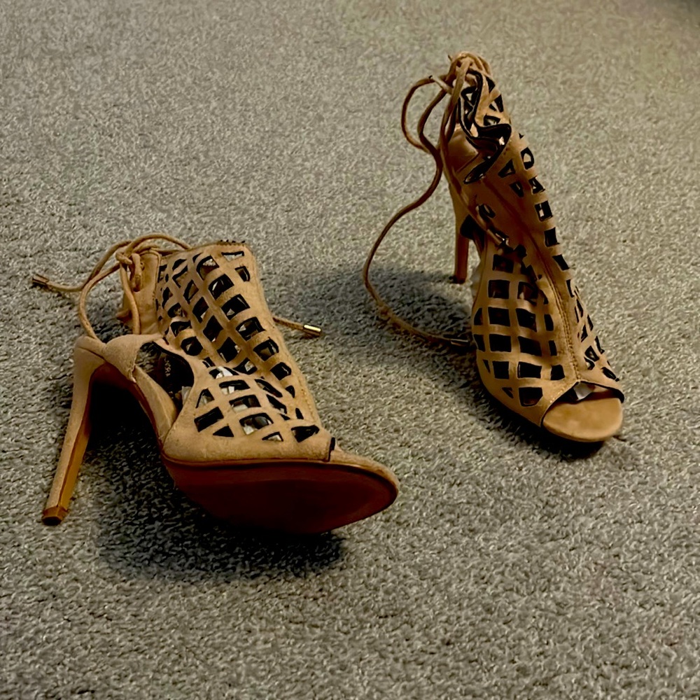 Brand new lace up heels size 6.5